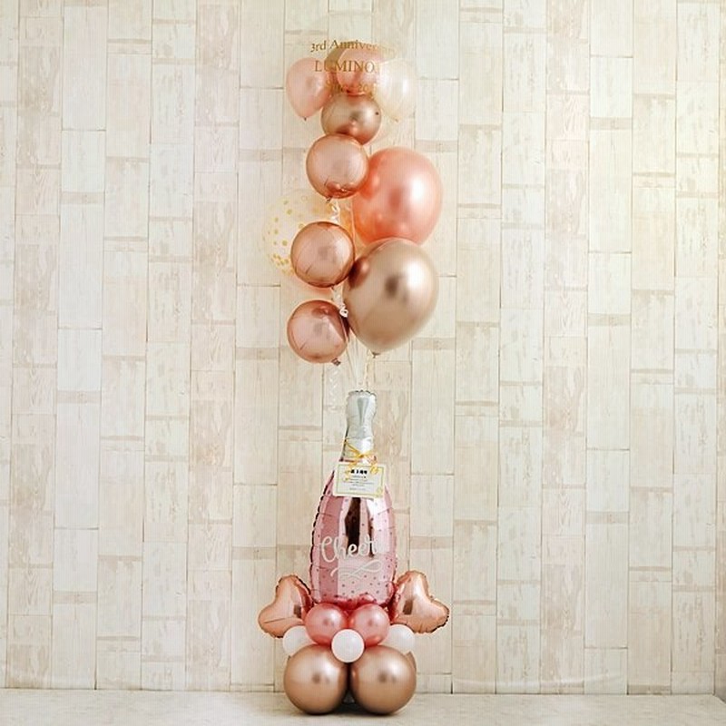 バルーン 誕生日 バースデーパーティ 開店祝い バルーン電報 お祝い リッチ ハッピーロゼスパークリング 花以外 ギフト おしゃれ 通販 Lineポイント最大0 5 Get Lineショッピング