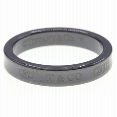 ティファニー リング 1837 ナロー ミッドナイト チタン 17.5号 中古 メンズ 指輪 ブラック TIFFANY＆Co