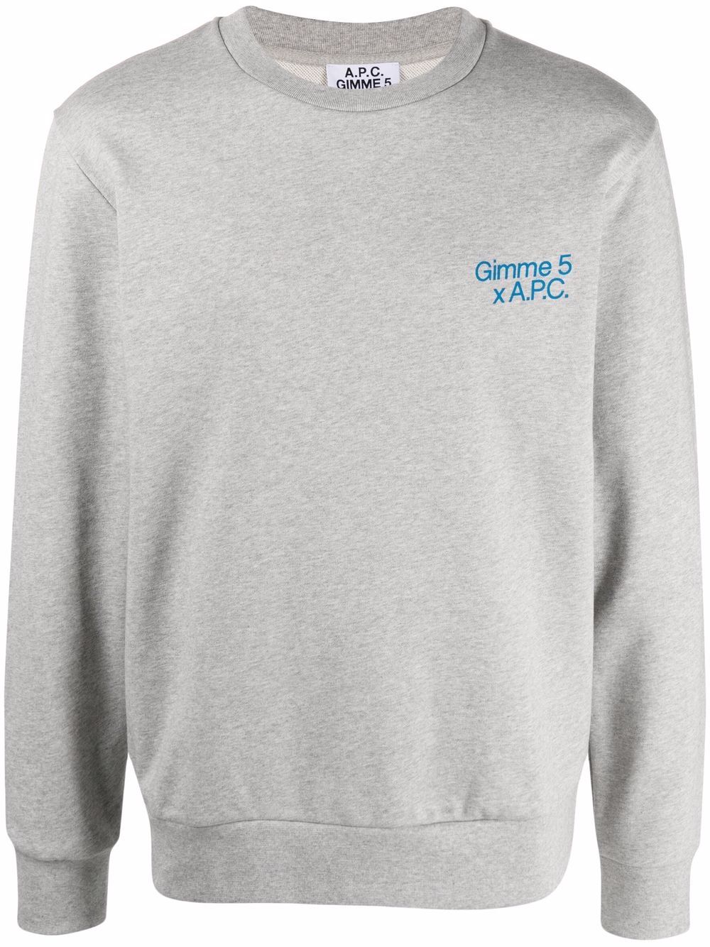 A.P.C. - x Gimme Five Michele logo-print sweatshirt - men - Cotton - S - Grey