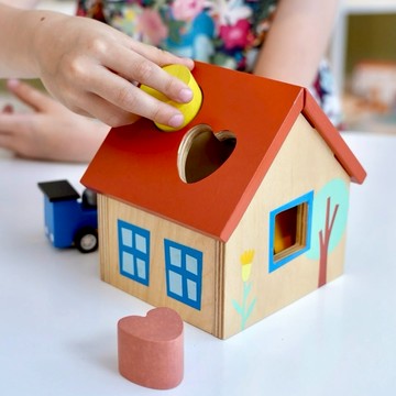 🚚快速出貨【美國 Mentari】幾何形狀配對屋(木製玩具/蒙特梭利)