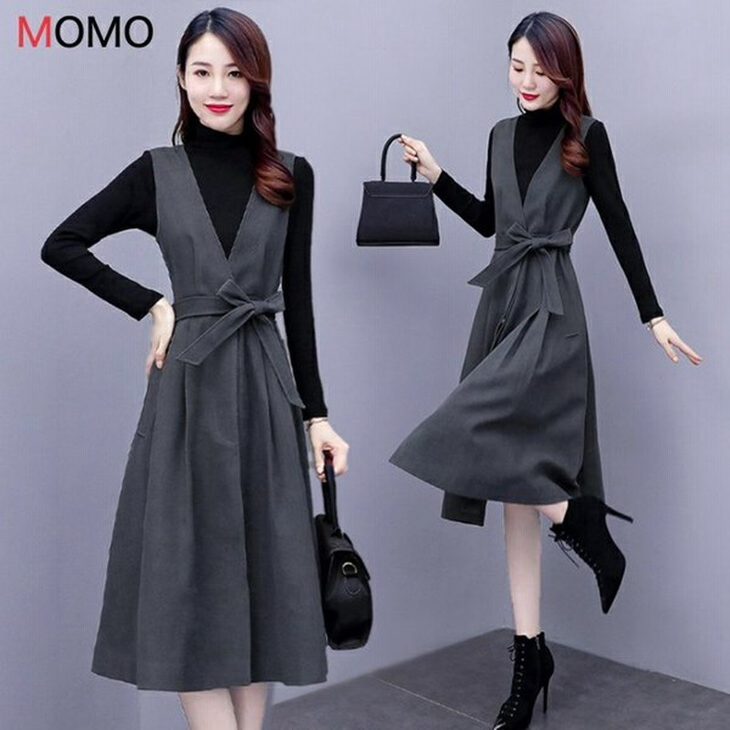 セット販売 ベルベットノースリーブワンピース ハイネックトップス ナチュラルワンピース 清楚ワンピカジュアルコーデ 通販 Lineポイント最大0 5 Get Lineショッピング