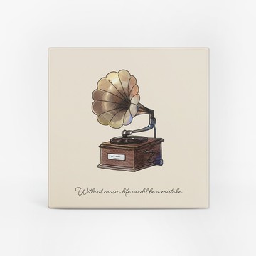 【無框畫】藝術掛畫 x 留聲歲月-方形