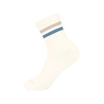 休閒無縫條紋氣墊長襪 - M杏米