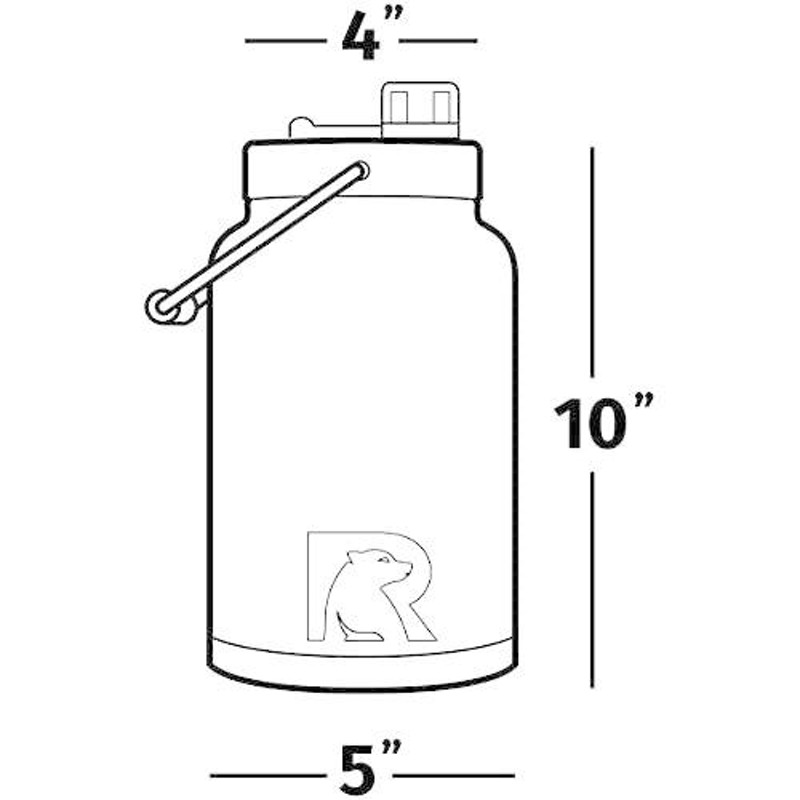 アールティック) RTIC 水差し 水筒 ハーフガロン ブラック マット 真空