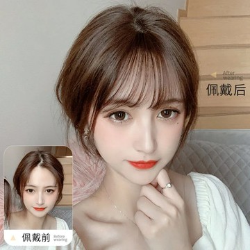 【KEKE】假劉海 女 自然 全真髮 空氣劉海 無痕齊劉海 隱形 超薄 前額 劉海假髮貼片 輕薄 無痕  增髮量 空氣