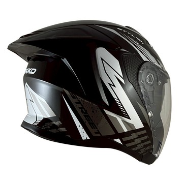 NIKKO N-560 預識者 黑灰白 內墨鏡 全拆洗 加長鏡片 耳機曹 眼鏡溝 鴨尾設計 安全帽 半罩