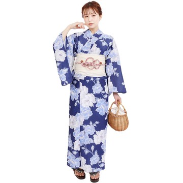 日本 和服 聚酯纖維 梭織 女性 浴衣 腰帶 2件組 F Size X41-02C