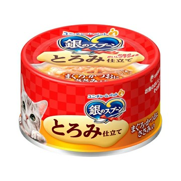 銀湯匙  貓罐頭  濃郁鮪魚鰹魚雞胸肉  70g