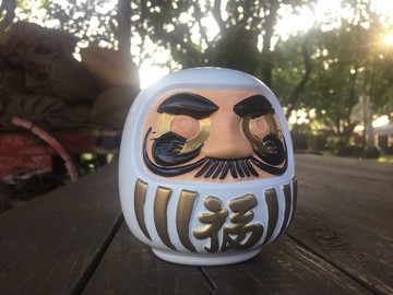 祈願招福不倒翁存錢筒(白)目標達成