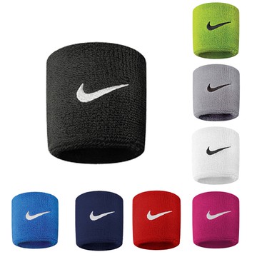 NIKE 吸汗 SWOOSH 單色腕帶 護腕 BASKETBALL系列 NNN04 雙入裝 【樂買網】