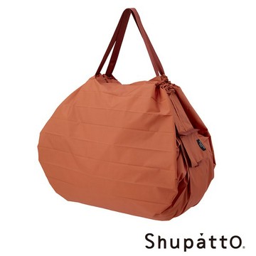 【Shupatto】燈籠型日常素色秒收環保啪啪包-大-紅磚橘 ( SH-S516BR-XAO2 )