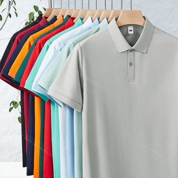 190克觸感棉翻領Polo衫 純色商務休閒襯衫 網眼透氣素T 男女同款大碼工作衣 工裝 制服 客製化