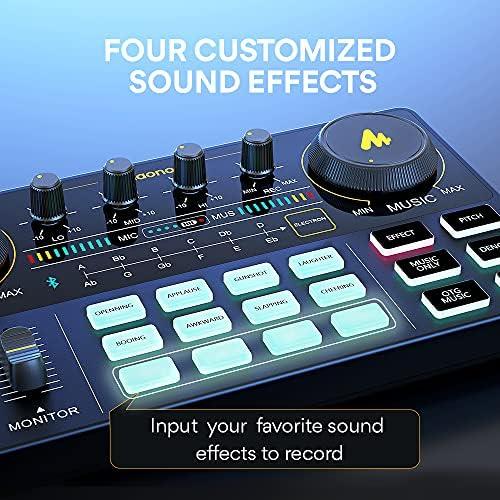 MAONOPodcast Equipment Bundle MaonoCaster Lite Audio Interface All in One Podcast Production Studio with 25mm Large Diaphragm Micr