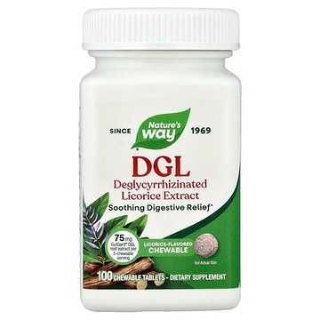 Nature's Way, DGL，甘草，100 片咀嚼片