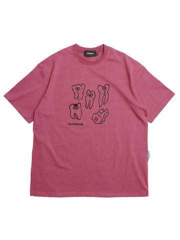[EZwithPIECE] TEETH TEE (PINK)