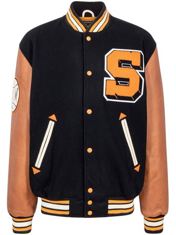 STADIUM GOODS® - Home Team "Black/Orange/Brown" varsity jacket - unisex - Wool - L