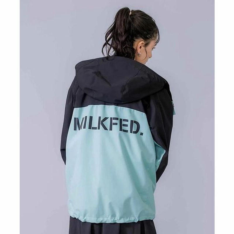 ミルクフェド MILKFED. BACK LOGO BICOLOR MOUNTAIN PARKA バックロゴ