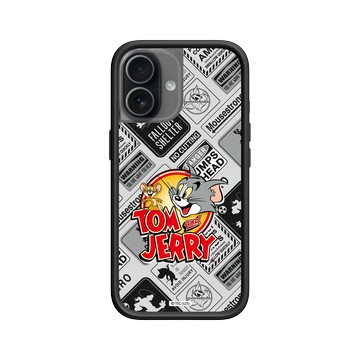 iPhone 17 Mod NX -邊框背蓋組合 (相機按鈕) 黑 - 湯姆貓與傑利鼠 Tom and Jerry - 貼紙系列 - 復古LOGO