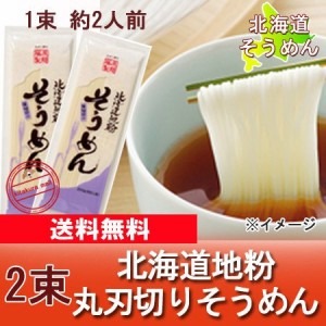 そうめん 送料無料 素麺 乾麺 北海道産 地粉 使用  ソーメン 200 g×2束 ポイント消化 メール便 食品 ポスト投函 麺類 そうめん