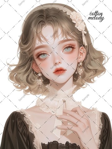 original sticker no.1430 人物貼紙 原創貼紙 人物貼紙 女孩貼紙 原創人物貼紙