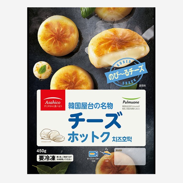 [プルムウォン] アサヒコ チーズホットク  450g 韓国屋台フード 韓国おやつ(冷凍)