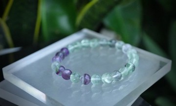 彩虹光澤 螢石 手鍊 s1054