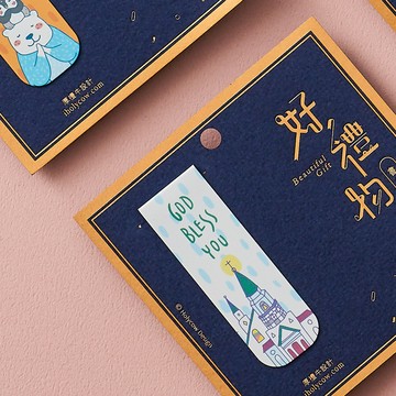 【森日禮Sunngift】繽紛系列：書籤磁鐵-GOD BLESS YOU（白底） TAAZE讀冊生活網路書店