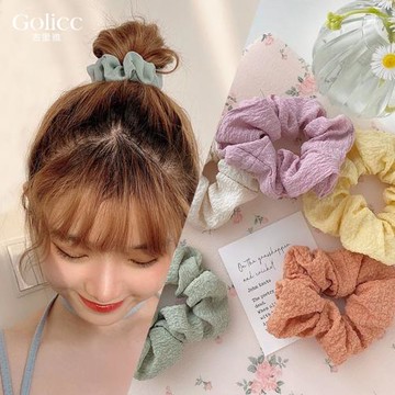 【Gulicc】古莉可 可愛日系 泡泡歐根紗髮圈 2入(髮帶 髮圈 髮束 馬尾髮圈 髮飾 情人節 母親節 七夕 生日禮物)