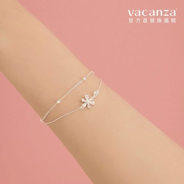 vacanza｜雙層水鑽花・純銀手鍊｜低敏925純銀｜交換禮物#1118新品 #新年飾品 #新年禮物