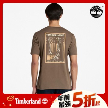 Timberland官方旗艦 男款白色LOGO圖案T恤|A5SVWCM9