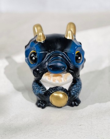 龍年新品 台灣製造 純手工繪製 陶瓷 黑色 興隆 彩球龍祈福存錢筒