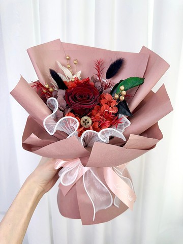 禮物推介 永生花花束  (禮盒裝) - 6色