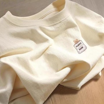 特價清倉~品牌外貿專柜剪標撿漏男女情侶新款寬松純棉印花短袖T恤