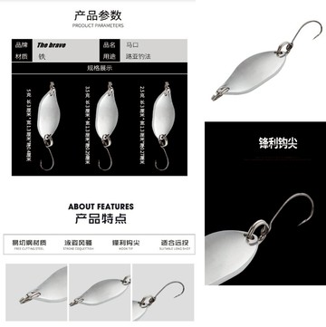 ~廣隆~馬口魚專殺亮片 路亞餌 海釣餌 仿生餌 釣魚 路亞鐵片2.5g 3.5g 5g 配套裝亮片假餌 馬口亮片