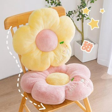 花朵坐墊靠背一體辦公室座椅子榻榻米屁墊厚學生凳子花瓣蒲團批發