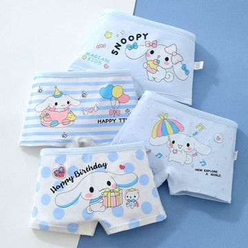 【台灣發貨  特價處理】【四條裝】女童卡通可愛內褲平角女孩四角褲小女孩舒適中大童爆款