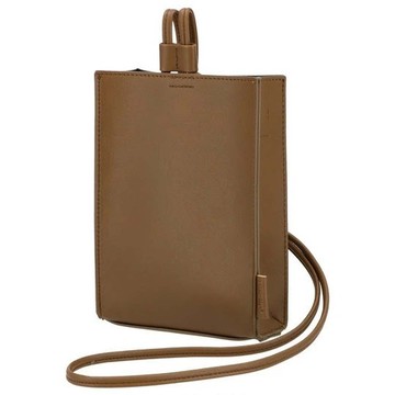日本 Anello - 皮革斜挎手機包-LBR淺咖啡 (18cm×13cm×3cm)