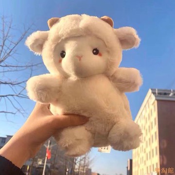 可愛卡通波克小羊公仔娃娃毛絨玩具小孩少女心玩偶生日禮物送女生