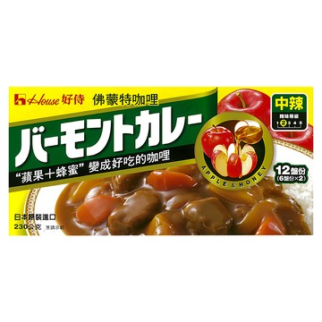 House 好侍 佛蒙特咖哩 中辣  230g  1盒