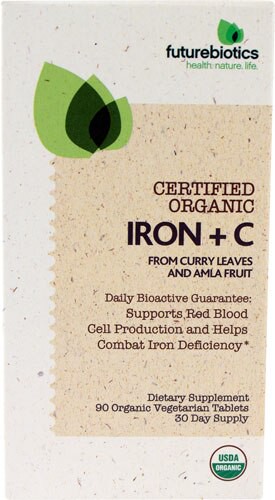 Futurebiotics Organic Iron + C 27 mg - 90 Vegetarian Tablets