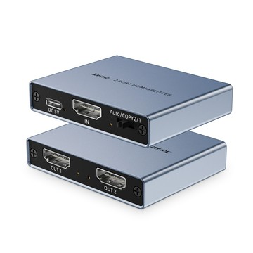 音頻切換器 音源切換器 音頻分配器 捷森 hdmi分配器一分二/四/八4k高清多屏拓展器多屏同時顯示畫面