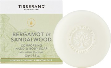 Tisserand Aromatherapy Bergamot & Sandalwood Comforting Hand & Body Soap 100g