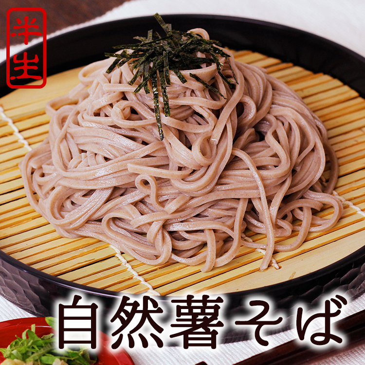 鰹出しつゆ付き 自然薯蕎麦 そば 半生麺  じねんじょ 山芋