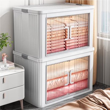折疊箱加厚收納箱免安裝特大號衣服收納柜家用帶輪