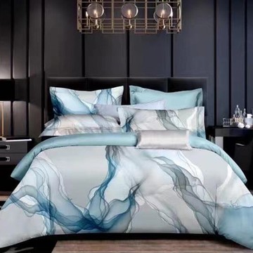 【幸運草】印象派 80支100%萊賽爾天絲兩用被床包枕套組-雙人/加大(一般/獨立筒皆適用)