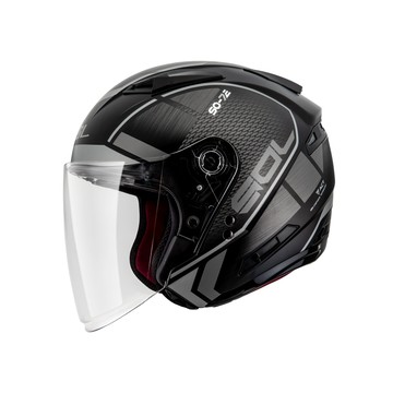 SOL SO-7E 幻影_消光黑/銀 開放式安全帽