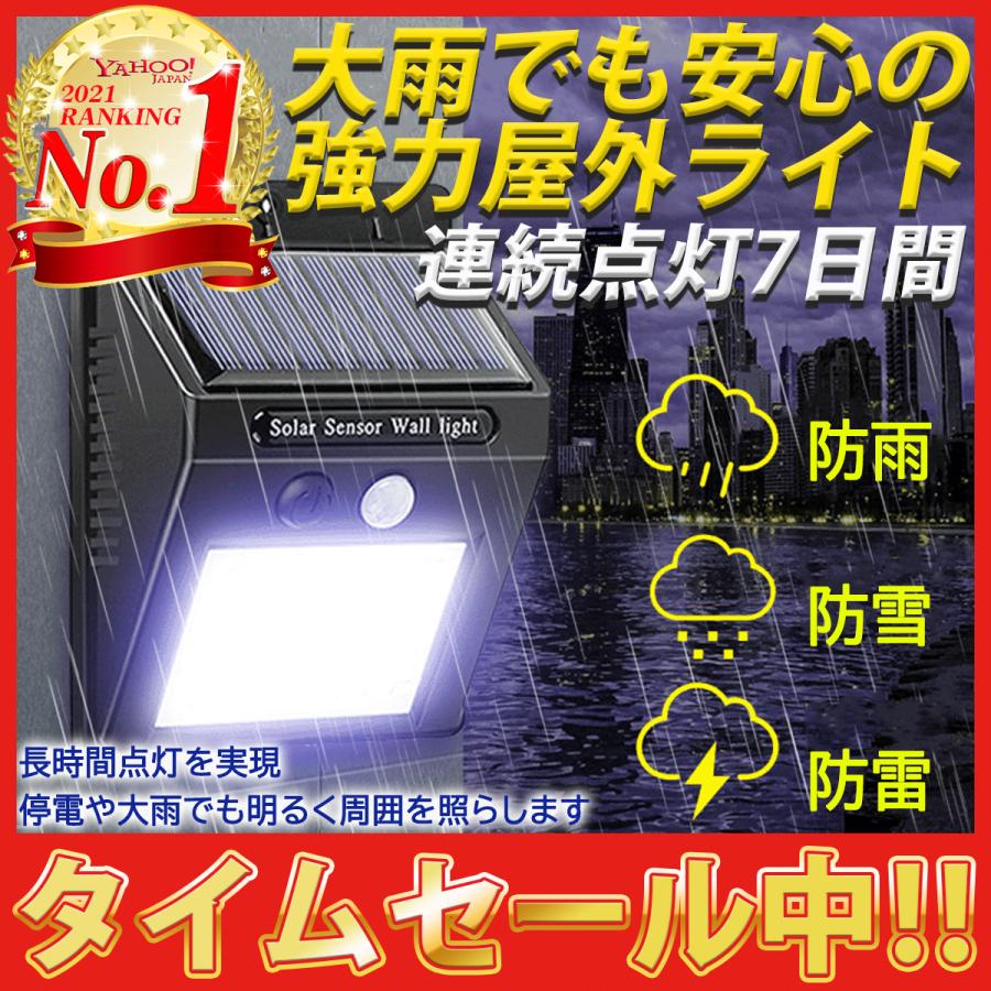 ソーラー充電 人感センサー搭載モデル 【風雨に強い防犯ライト】しっかり光ります 通販 LINEポイント最大0.5%GET LINEショッピング