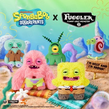 FUGGLER X SPONGEBOB SQUAREPANTS 放克牙寶 海綿寶寶 聯名吊飾 醜娃 絨毛玩具