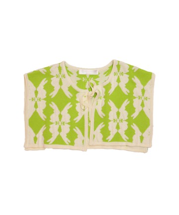 幸運符飾圖案針織可拆卸領