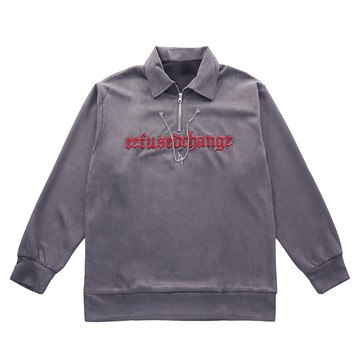 哥德繡字項鍊長袖POLO